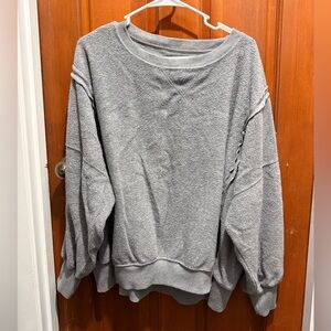 American Eagle Oversized Big Hug Reverse Fleece Sweatshirt Size Small
